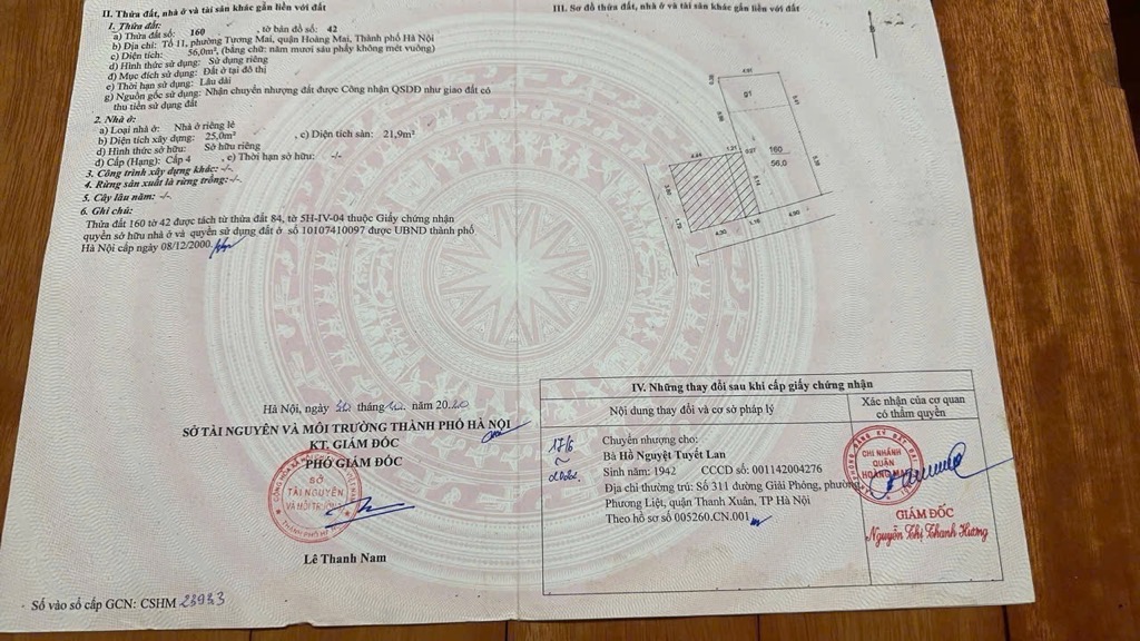 Bán nhà Trương Định - diện tích 56m2 6 tầng - Thang máy - giá 15 tỷ