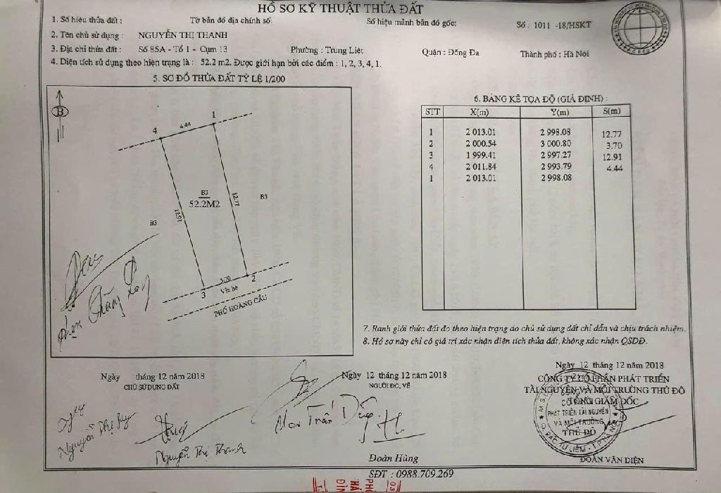 Bán nhà Hoàng Cầu - diện tích 52m2 4 tầng - Mặt phố kinh doanh đỉnh - giá 13 tỷ