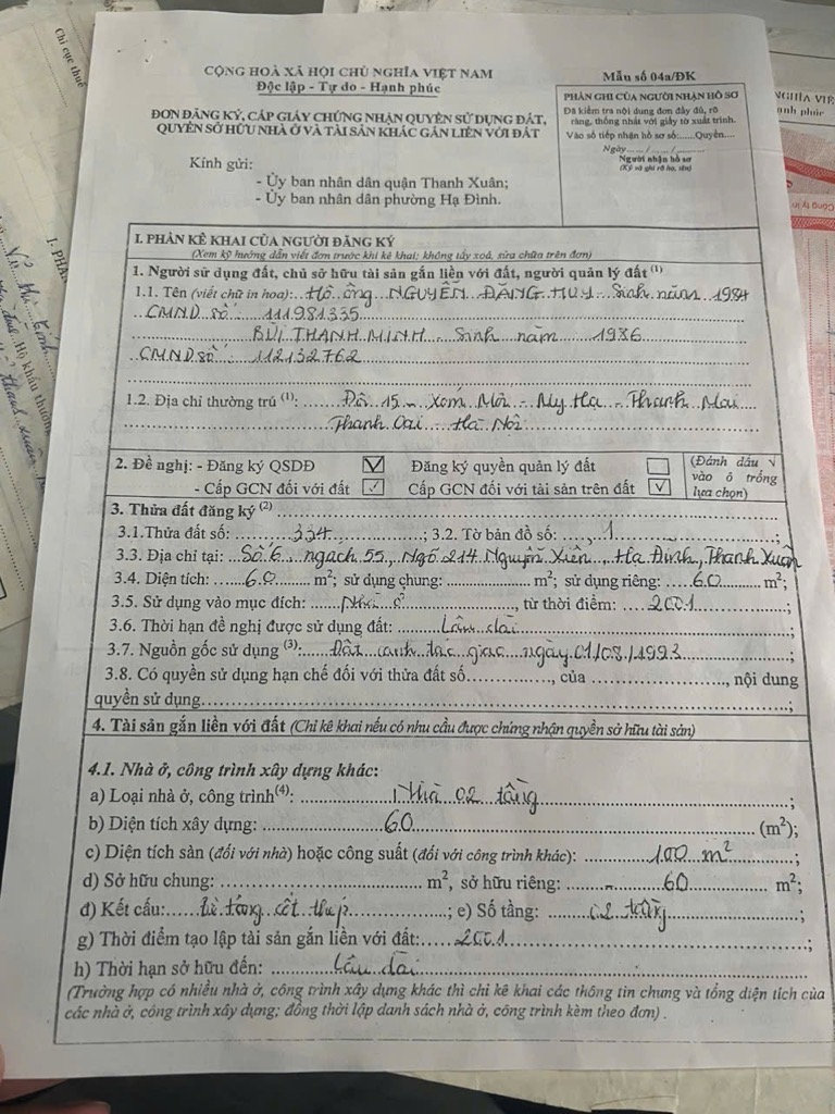 Bán nhà Nguyễn Xiển - diện tích 60m2 2 tầng - ô tô tránh - giá 6,5 tỷ