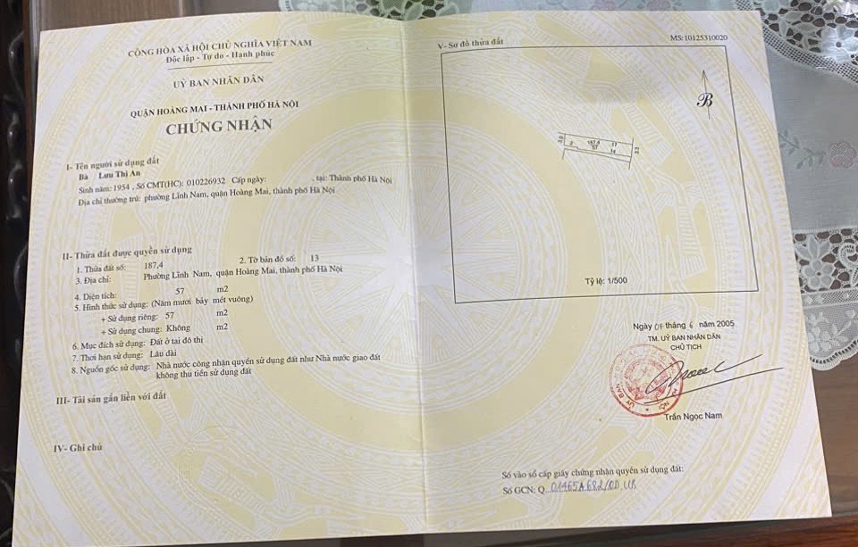 Bán nhà Nam Dư - diện tích 55m2 5 tầng - Mặt phố kinh doanh - giá 18 tỷ