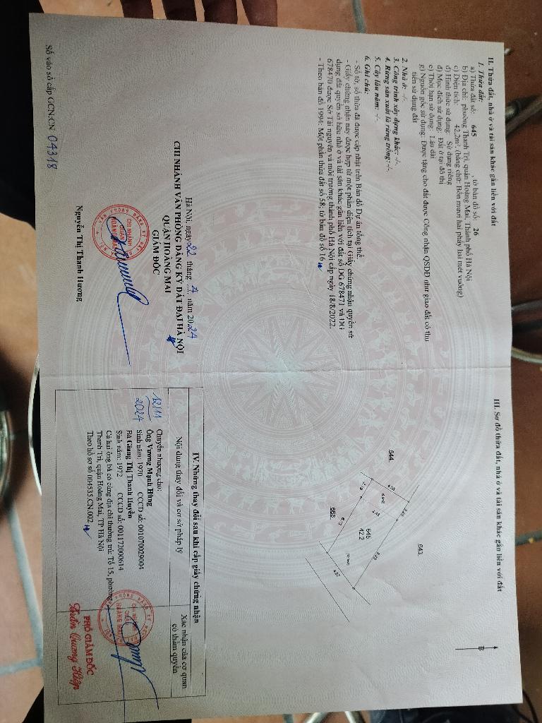 Bán nhà Thanh Đàm - diện tích 42,2m2 5 tầng - Ô tô đỗ cửa - giá 11,5 tỷ