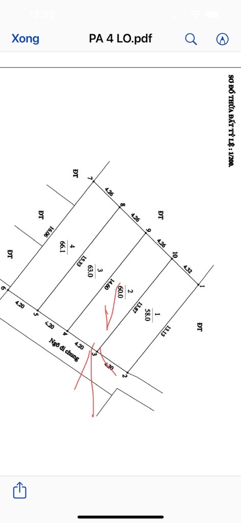 Bán nhà Định Công Hạ - diện tích 60m2 1 tầng - Gần ô tô tránh - giá 1,48 tỷ