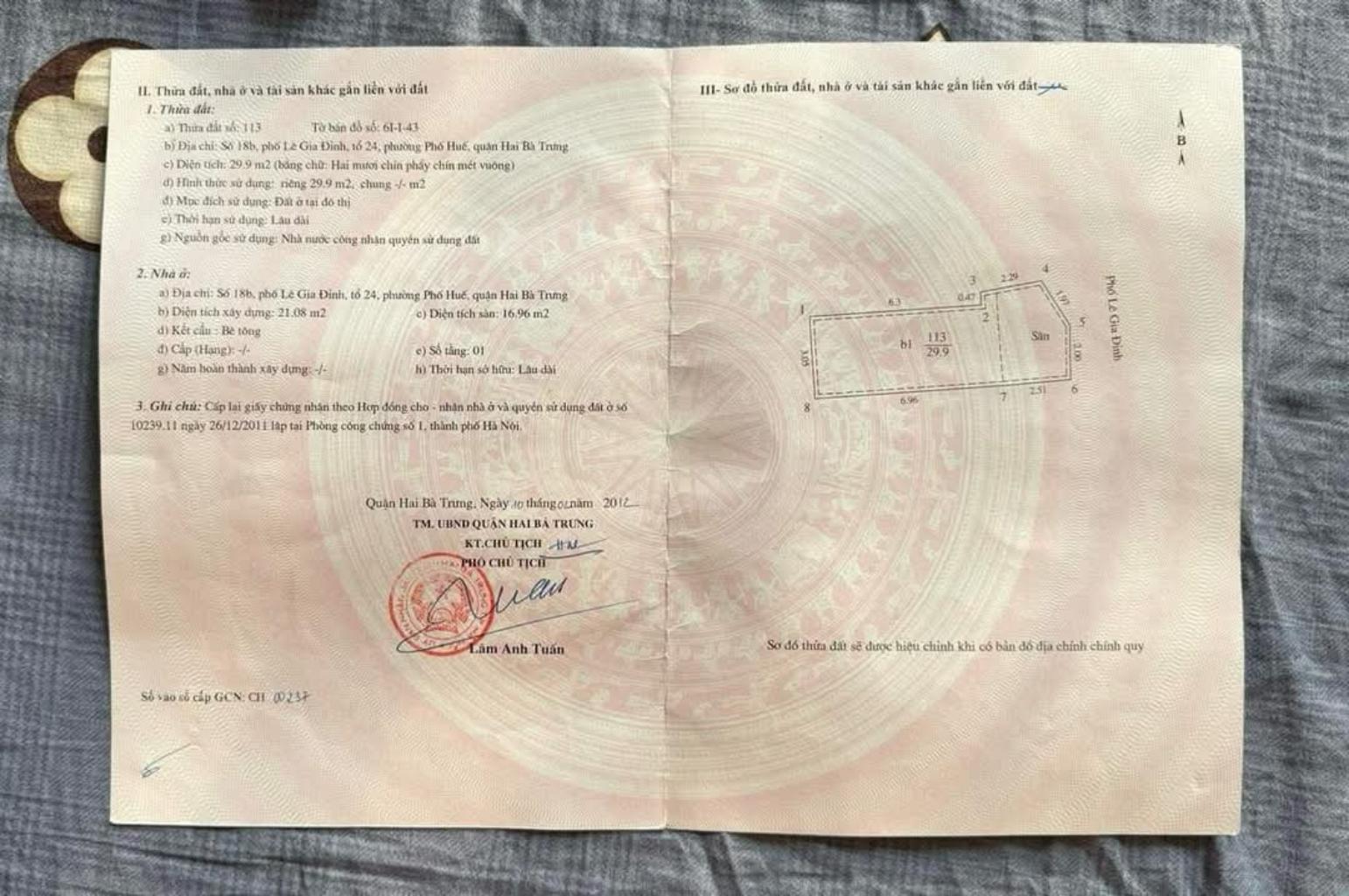 Bán nhà Lê Gia Đỉnh - diện tích 30m2 5 tầng - Mặt phố - giá 9 tỷ