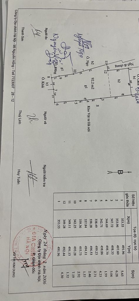 Bán nhà Trương Định - diện tích 81.5m2 2 tầng - nhà cũ xác định bán đất - giá 13,8 tỷ