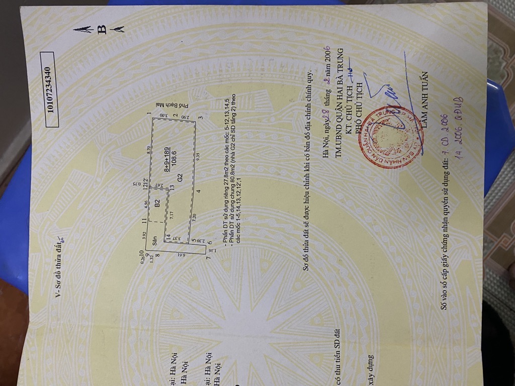 Bán nhà Bạch Mai - diện tích 108.6m2 2 tầng - Nhà đẹp hiếm có - giá 19 tỷ