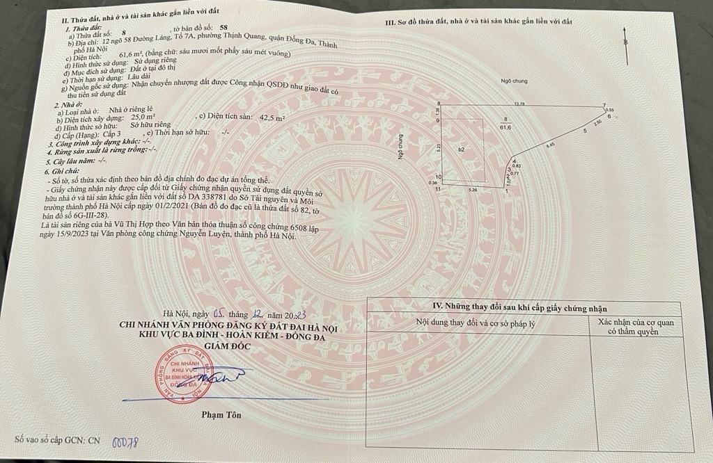 Bán nhà Đường Láng - diện tích 62m2 5 tầng - Nhà mới tinh, hiếm - giá 12 tỷ