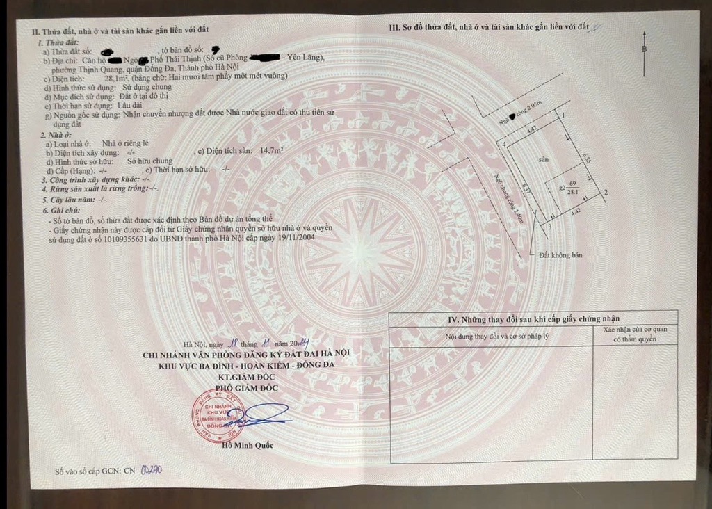 Bán nhà Thái Thịnh - diện tích 28,1m2 4 tầng - Lô góc 2 mặt thoáng - giá 13,5 tỷ