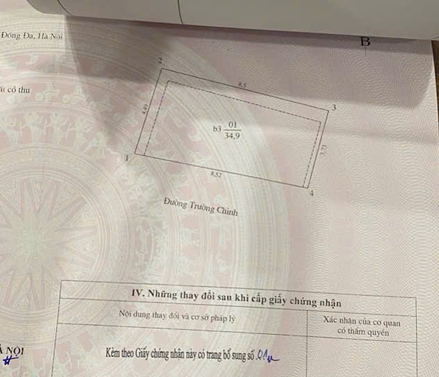 Bán nhà Trường Chinh - diện tích 34.9m2 4 tầng - Mặt phố - giá 21,6 tỷ