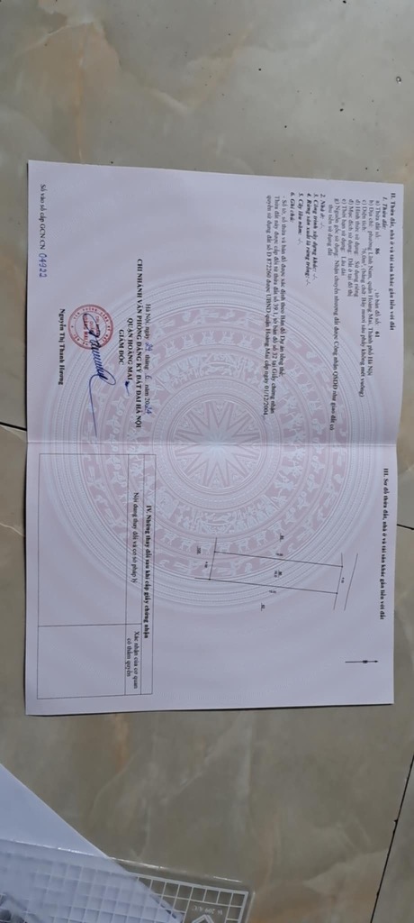 Bán nhà Thuý Lĩnh - diện tích 76m2 1 tầng - ô tô đỗ cách 5m - giá 6,8 tỷ