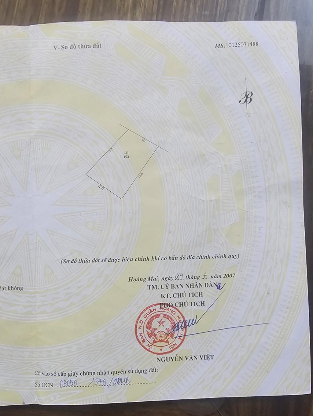 Bán nhà Nguyễn Khoái - diện tích 104m2 1 tầng - Ô tô tránh - giá 15,5 tỷ