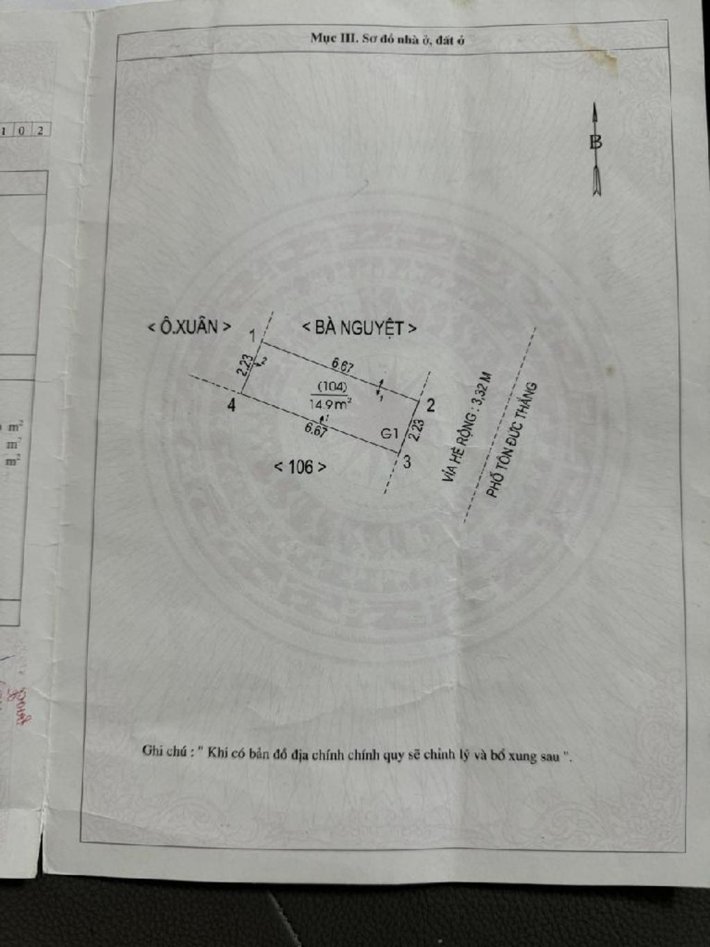 Bán nhà Tôn Đức Thắng - diện tích 14,9m2 2 tầng - Mặt phố kinh doanh tấp nập - giá 4,36 tỷ