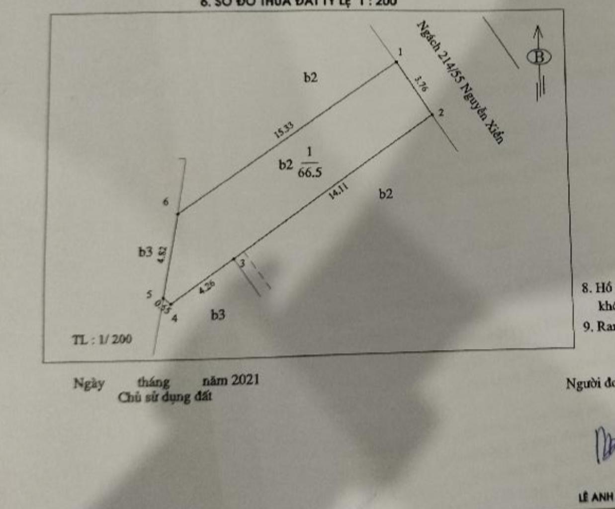 Bán nhà Nguyễn Xiển - diện tích 66.5m2 3 tầng - Ô tô vào nhà - giá 8,5 tỷ