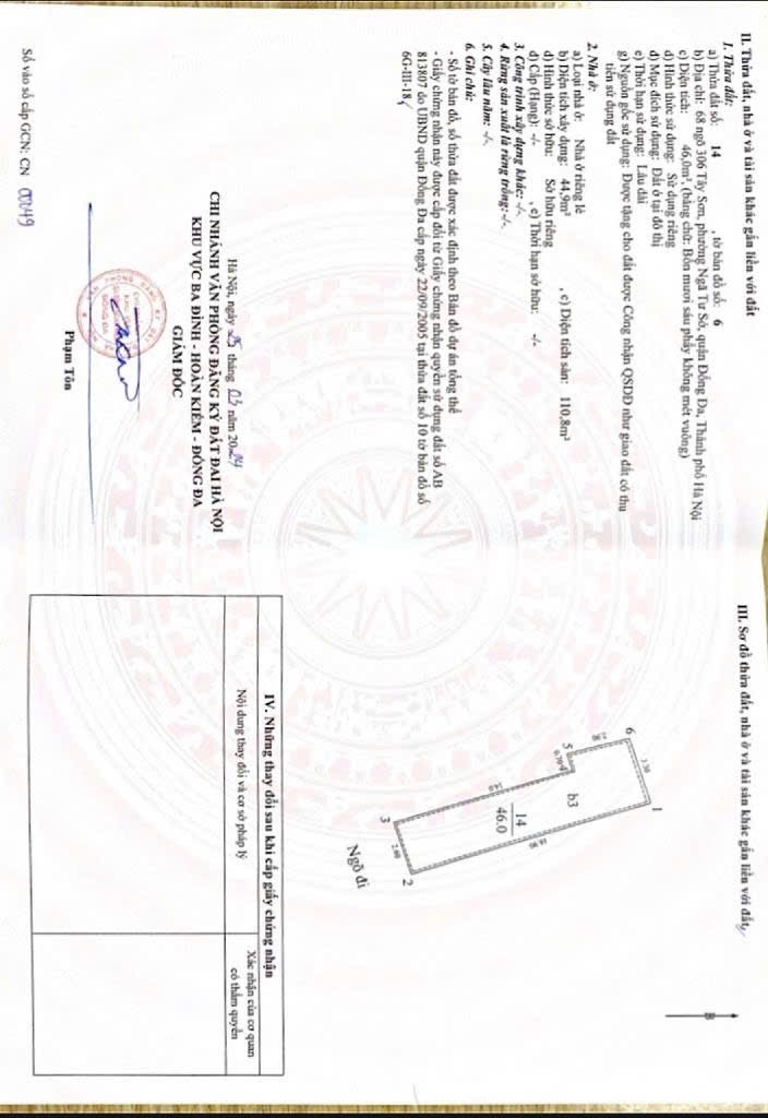 Bán nhà Tây Sơn - diện tích 46m2 3 tầng - VIP ĐỐNG ĐA - giá 9,8 tỷ