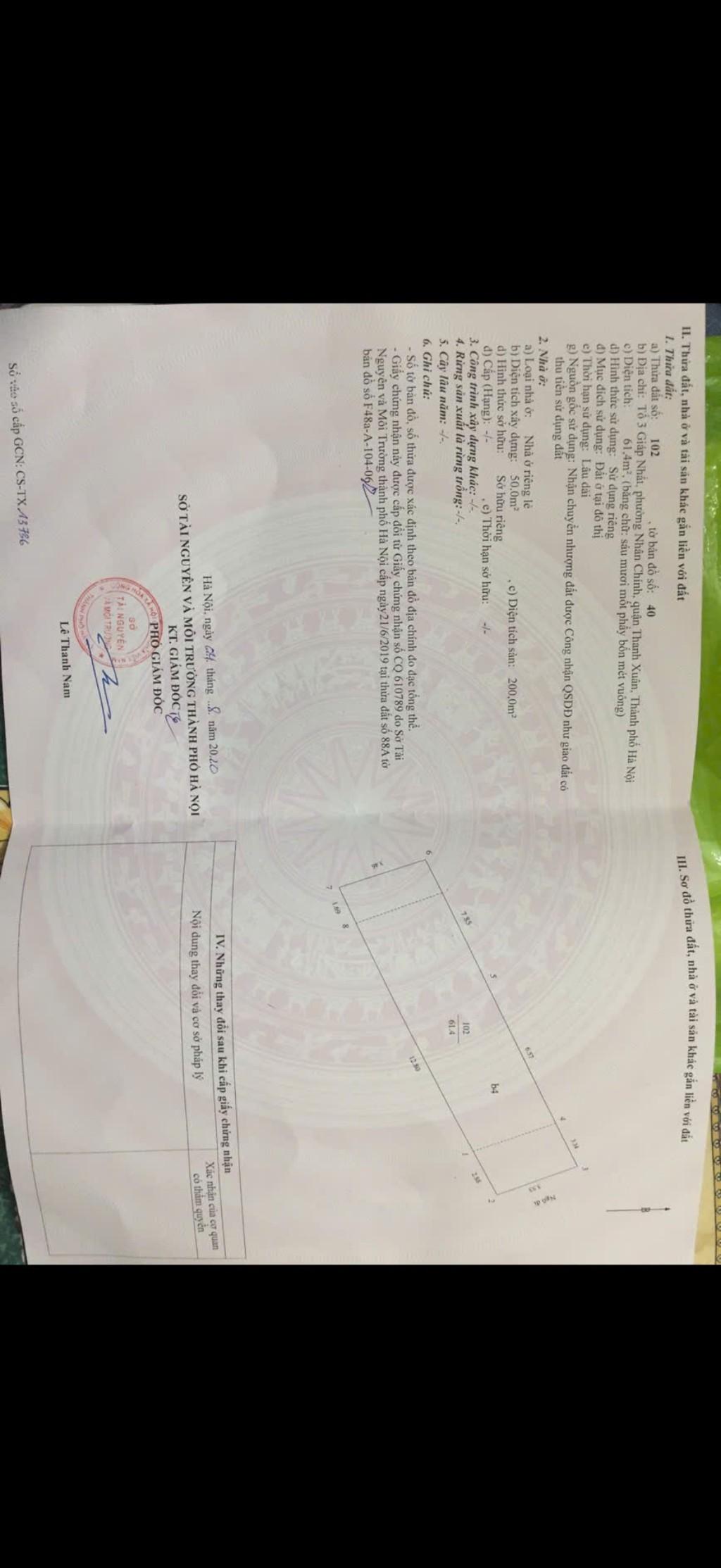 Bán nhà Quan Nhân - diện tích 62m2 5 tầng - Nhà rất đẹp, ô tô lý thuyết - giá 14,8 tỷ