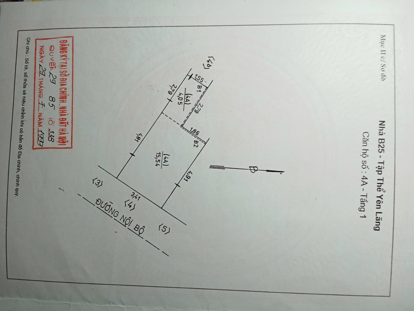 Bán nhà Yên Lãng - diện tích 35.8m2 1 tầng - Mặt phố hai mặt thoáng - giá 21 tỷ
