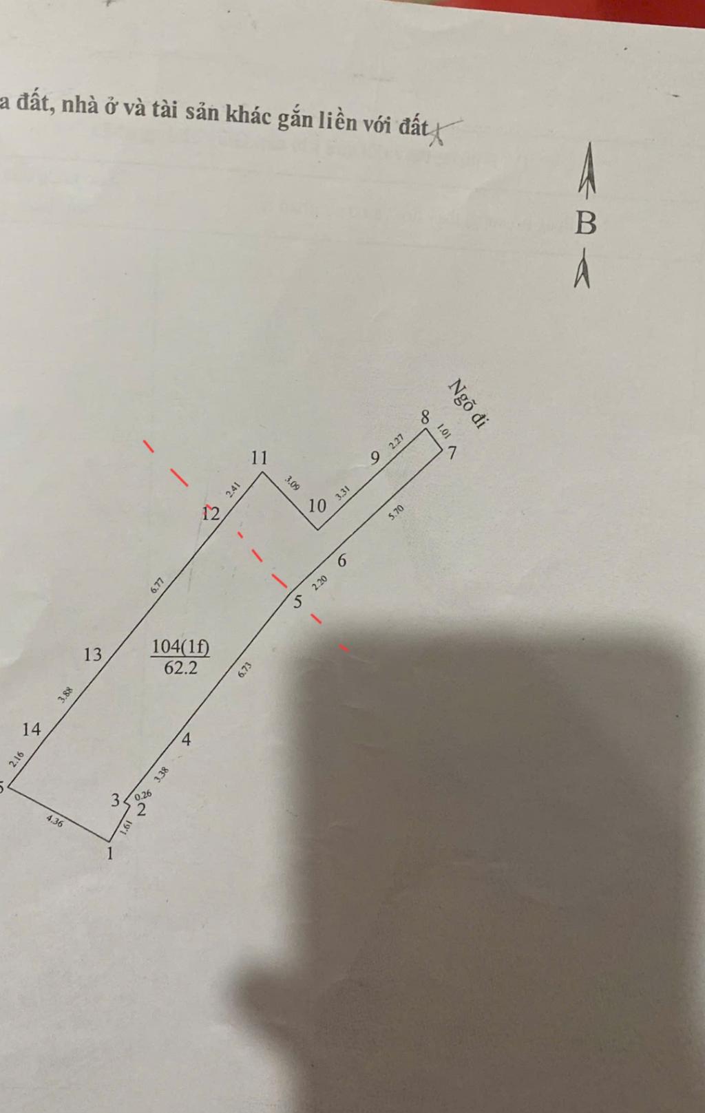 Bán nhà Nguyễn Khoái - diện tích 62.2m2 1 tầng - Nhà cũ coi như bán đất - giá 7 tỷ