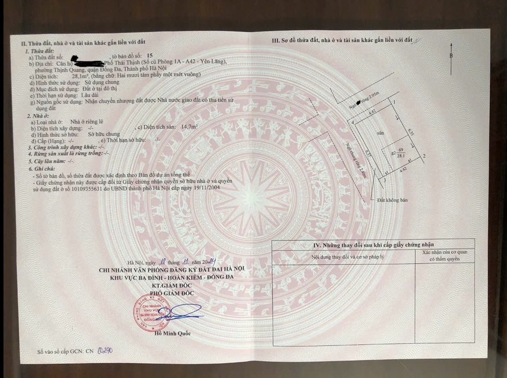 Bán nhà Thái Thịnh - diện tích 28,1m2 4 tầng - Lô góc 2 mặt thoáng - giá 13,5 tỷ