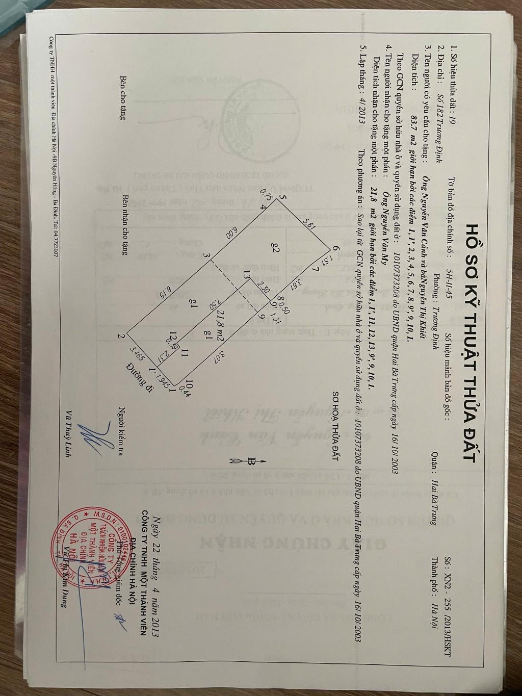 Bán nhà Trương Định - diện tích 22m2 4 tầng - Mặt phố kinh doanh sầm uất - giá 4,5 tỷ
