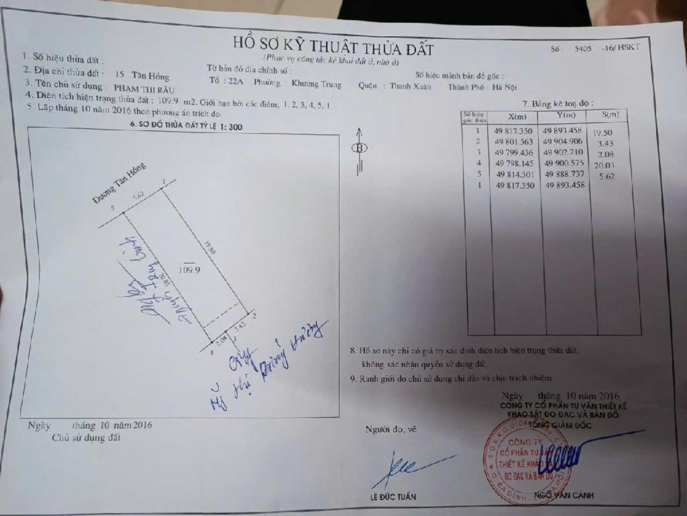 Bán nhà Tân Hồng - diện tích 110m2 1 tầng - Mặt phố - giá 6,95 tỷ