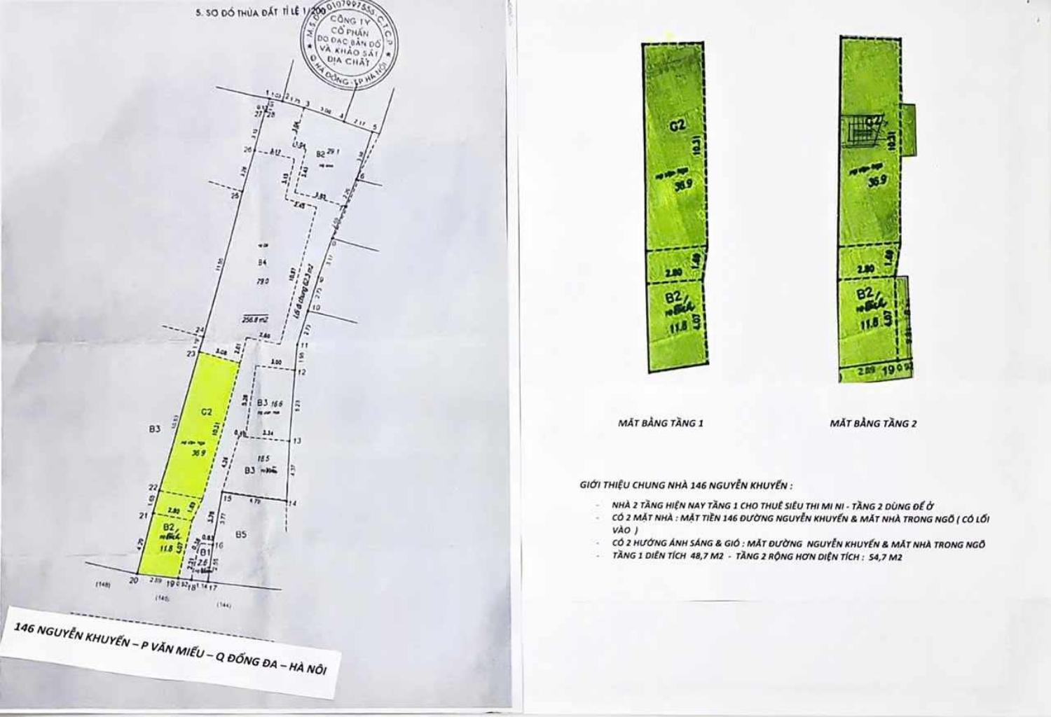 Bán nhà Nguyễn Khuyến - diện tích 48.7m2 2 tầng - Mặt phố cổ, kinh doanh sầm uất - giá 21 tỷ
