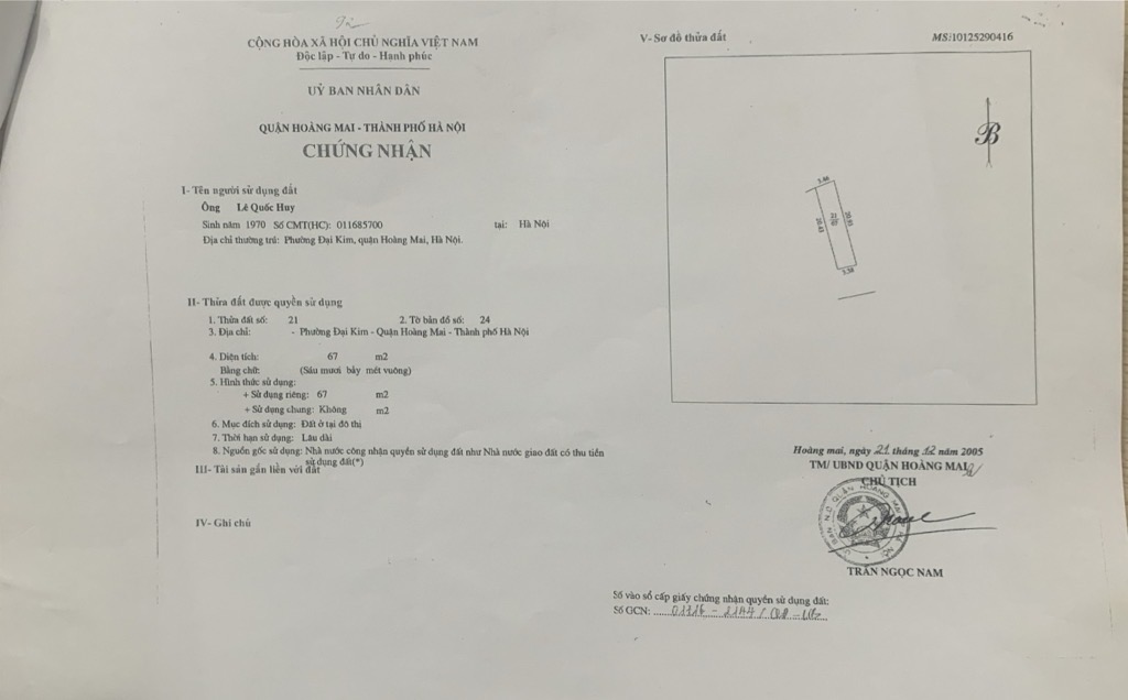 Bán nhà Đại Từ - diện tích 67m2 2 tầng - Mặt phố đông vui sầm uất - giá 13,5 tỷ