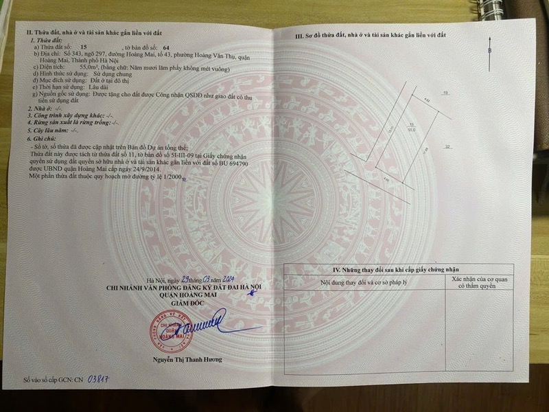 Bán nhà Hoàng Mai - diện tích 55m2 2 tầng - LÔ GÓC - Ô TÔ LÙI VÀO CỬA - giá 7,4 tỷ