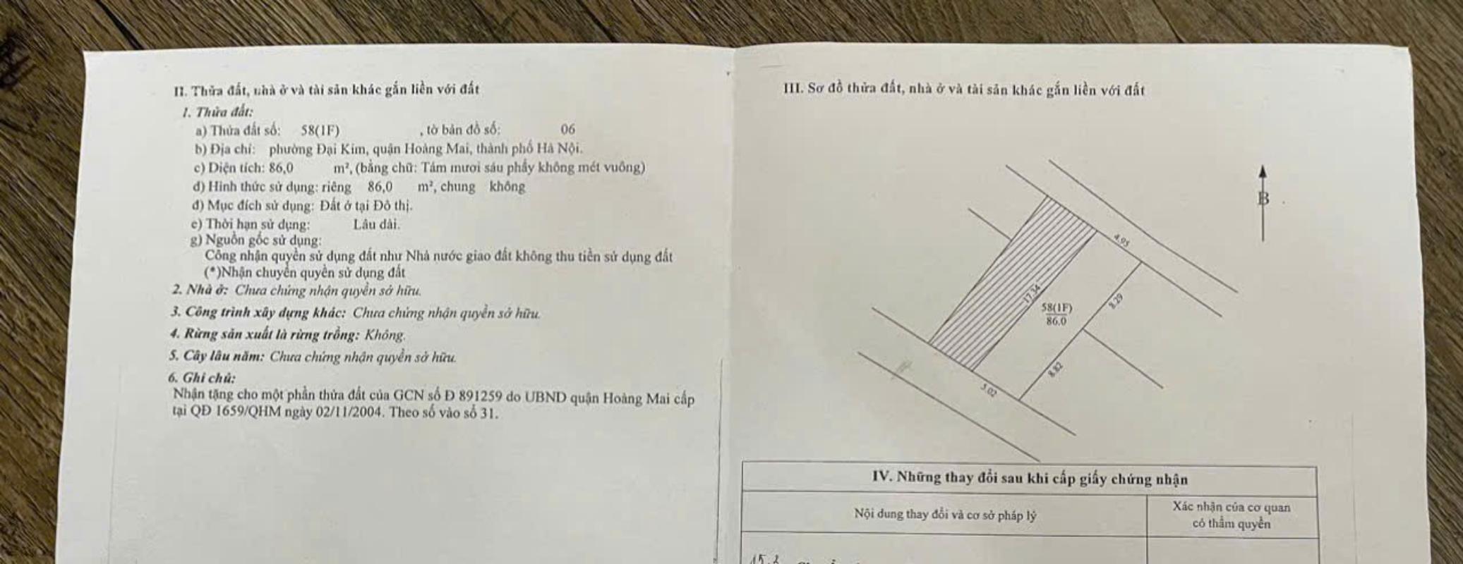 Bán nhà Kim Giang - diện tích 86m2 8 tầng - Thang máy, 2 mặt ngõ - giá 23,9 tỷ