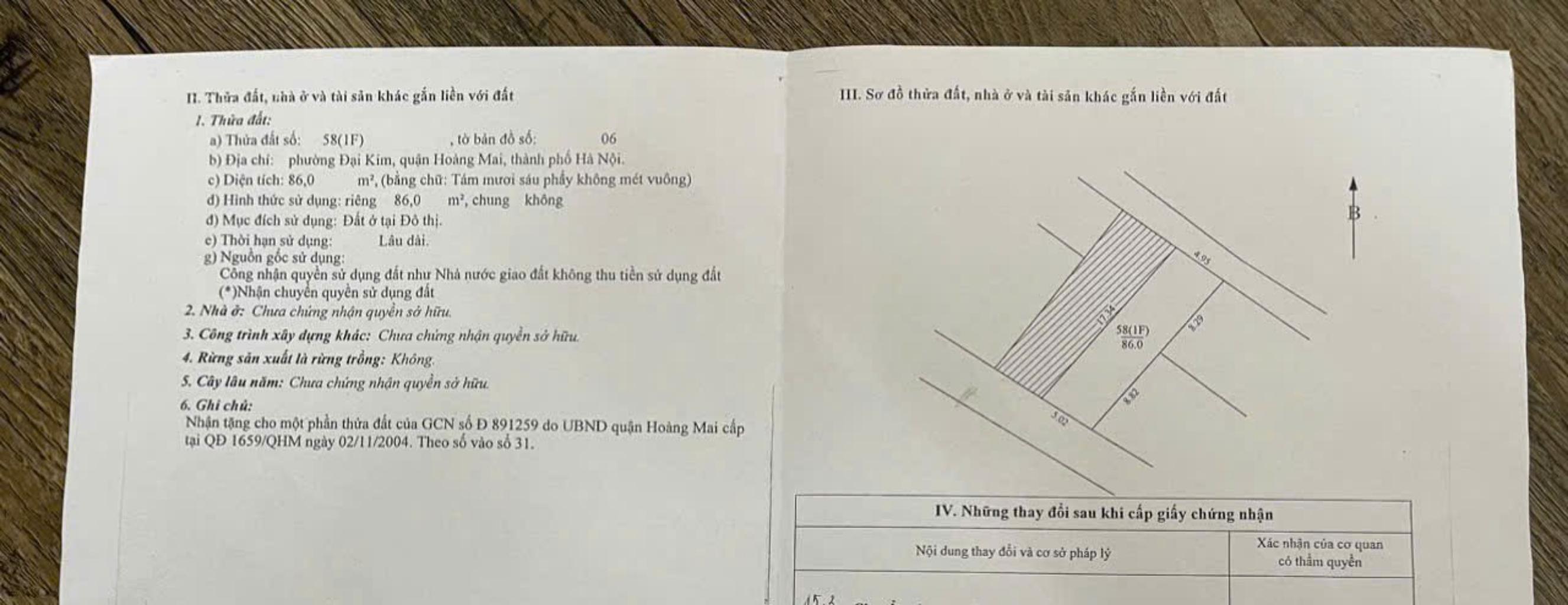 Bán nhà Kim Giang - diện tích 86m2 8 tầng - Thang máy, 2 mặt ngõ - giá 23,9 tỷ