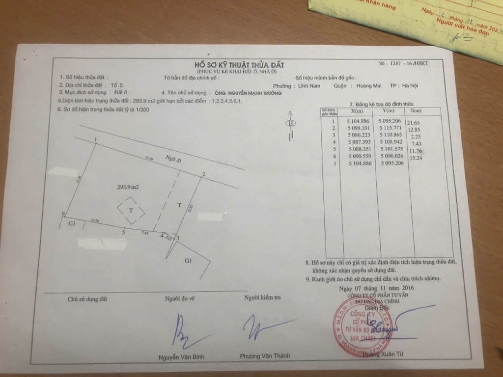 Bán nhà Lĩnh Nam - diện tích 293.9m2 1 tầng - ô tô 2.5 tấn qua nhà - giá 15,5 tỷ