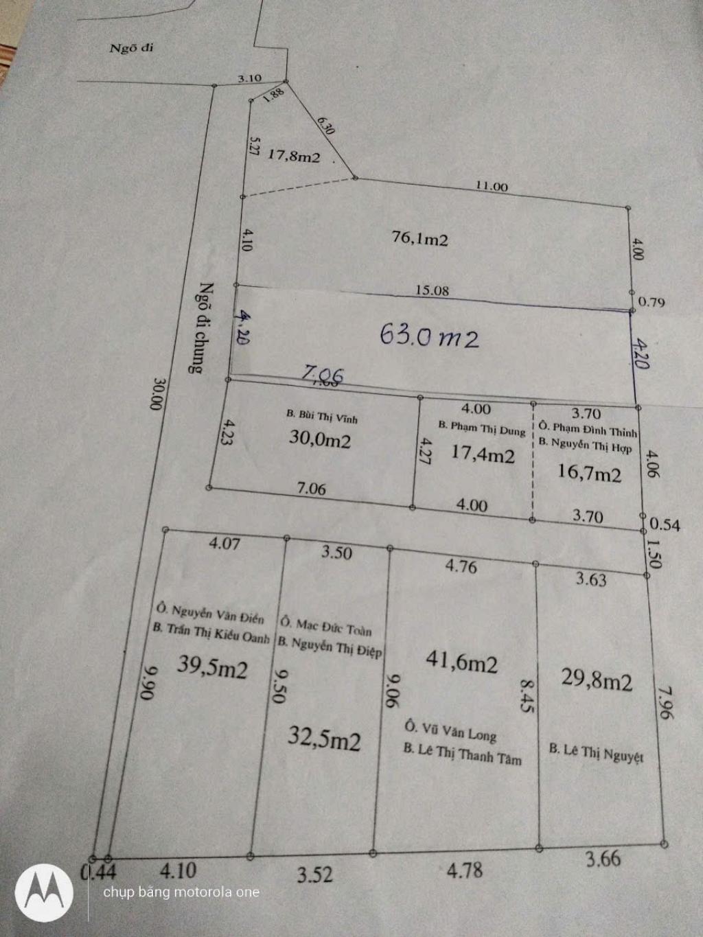 Bán nhà Khương Hạ - diện tích 63m2 3 tầng - gần ô tô - giá 10,5 tỷ