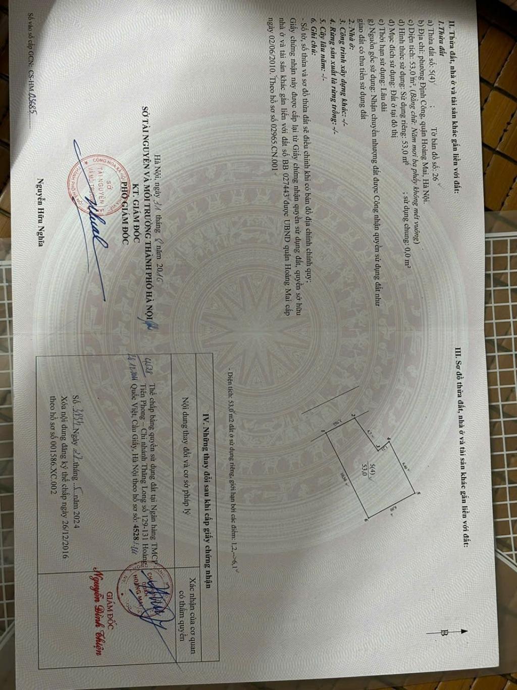 Bán nhà Định Công - diện tích 53m2 8 tầng - Lô góc - giá 15,75 tỷ