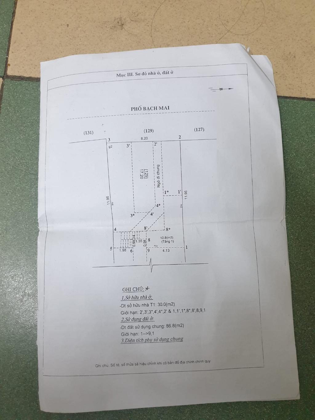 Bán nhà Bạch Mai - diện tích 12.2m2 1 tầng - MẶT PHỐ TO - VỈA HÈ RỘNG - KINH DOANH SẦM UẤT - giá 8,5 tỷ