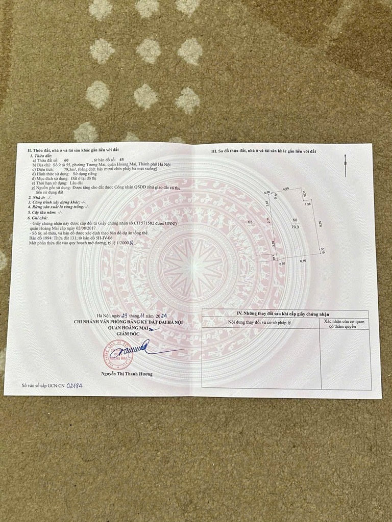 Bán nhà Hoàng mai - diện tích 80m2 1 tầng - Ô tô đỗ cửa - giá 14,2 tỷ