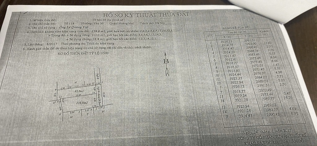 Bán nhà Sở Thượng - diện tích 110m2 1 tầng - đất vuông vắn đẹp - giá 4,2 tỷ