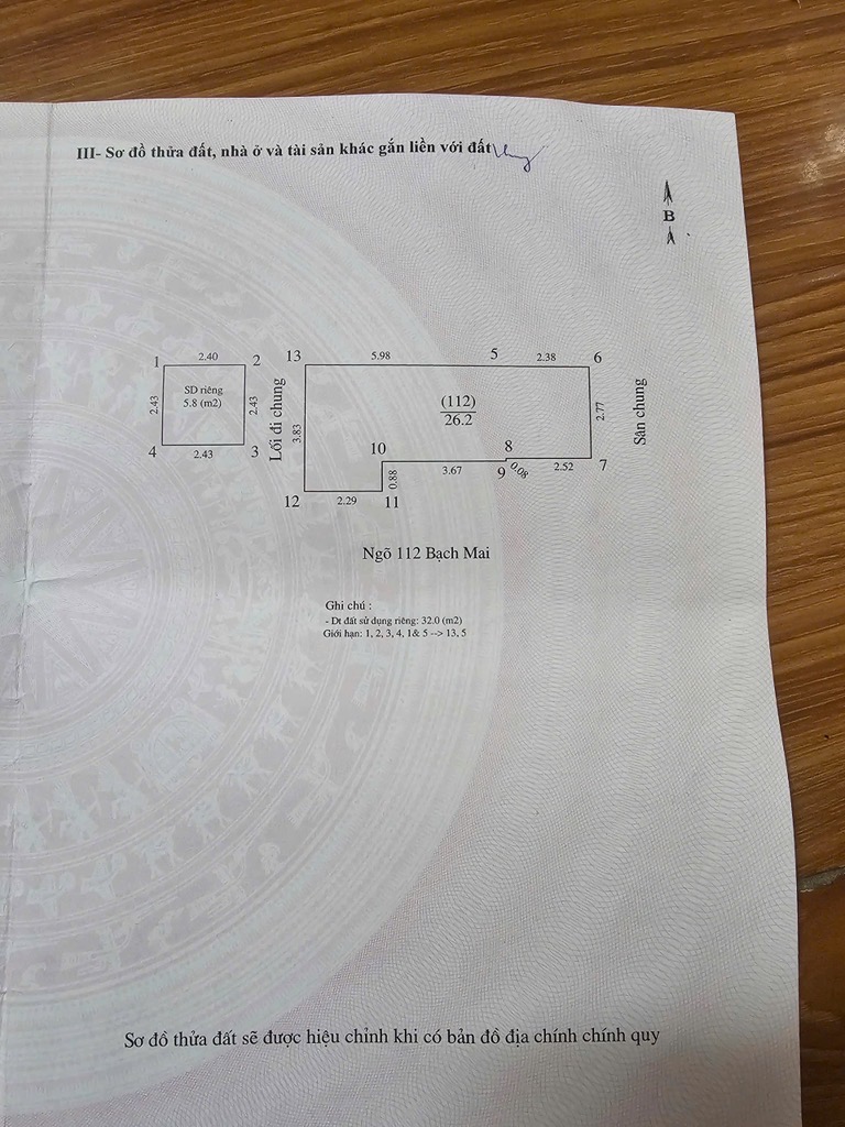 Bán nhà Bạch Mai - diện tích 42m2 5 tầng - nhà lô góc 3 mặt thoáng - giá 8,5 tỷ