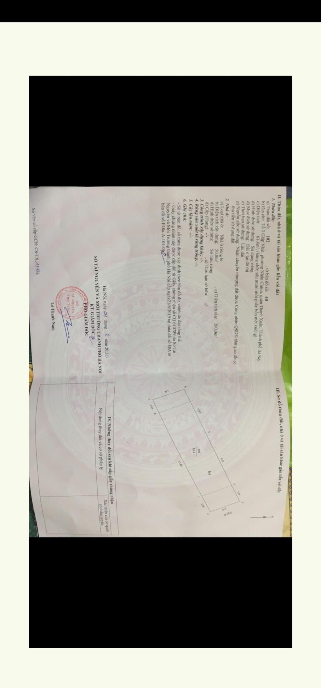 Bán nhà Quan Nhân - diện tích 62m2 5 tầng - Nhà rất đẹp, ô tô lý thuyết - giá 14,8 tỷ