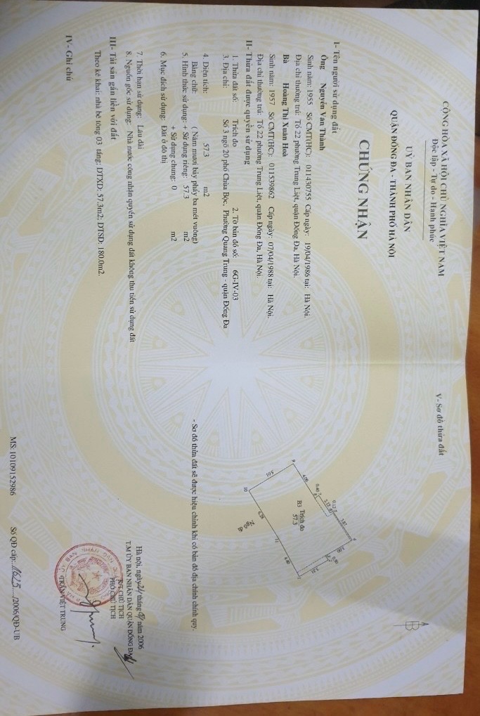 Bán nhà Chùa Bộc - diện tích 60m2 4 tầng - ô tô đỗ cửa - giá 18,8 tỷ