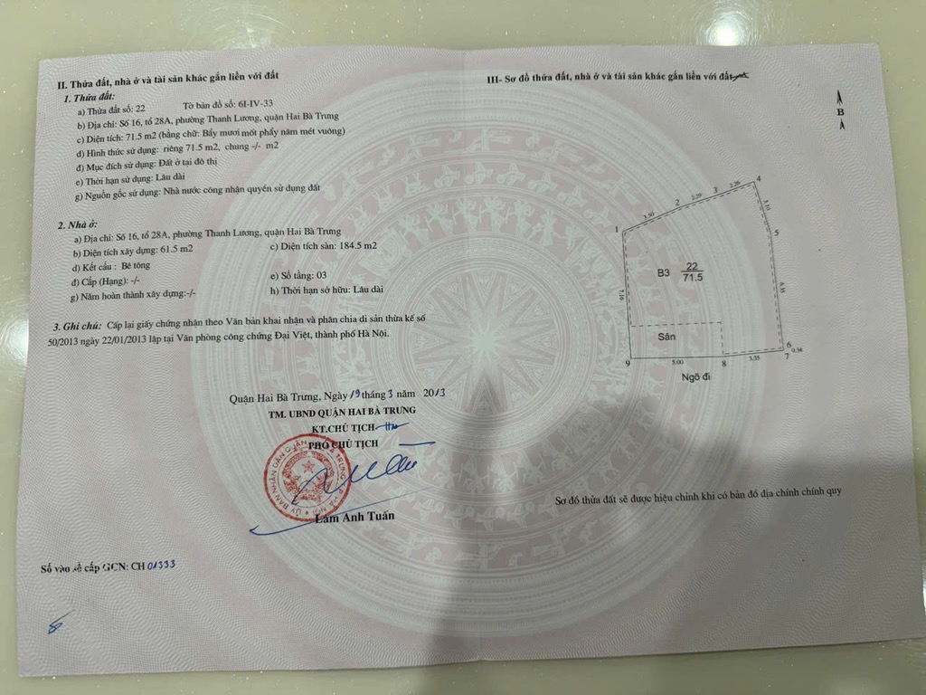 Bán nhà Minh Khai - diện tích 71,5m2 6 tầng - ô tô tránh - giá 20 tỷ