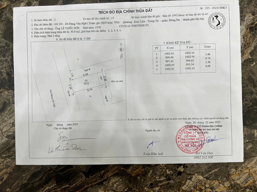 Bán nhà Đặng Văn Ngữ - diện tích 30m2 2 tầng - Lô góc 3 mặt thoáng - giá 2,8 tỷ