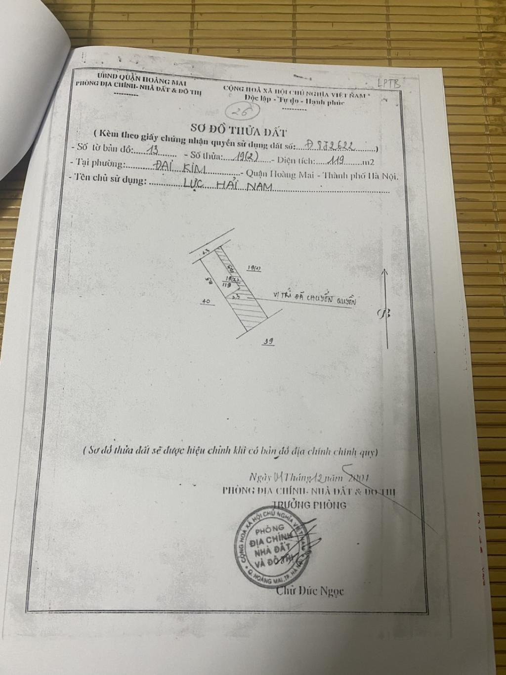 Bán nhà Kim Giang - diện tích 45m2 5 tầng - gần ô tô - giá 11 tỷ