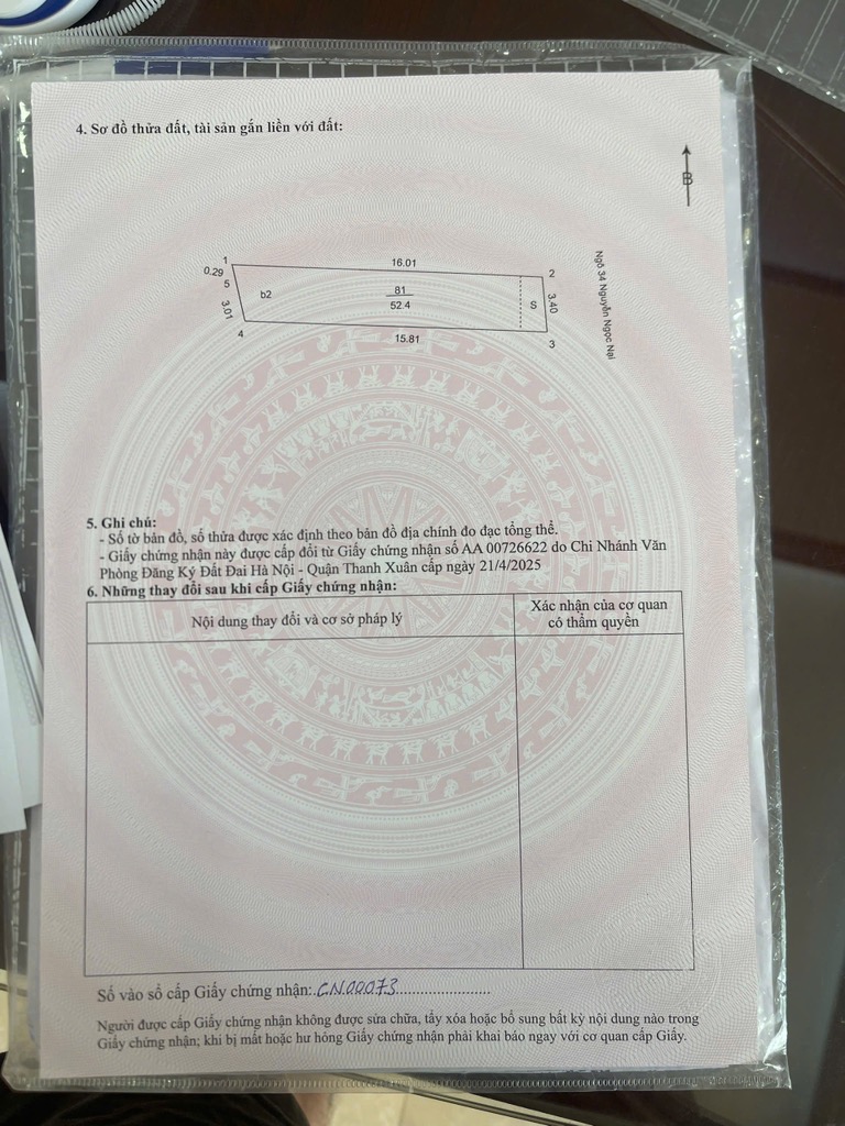 Bán nhà Nguyễn Ngọc Nại - diện tích 52.4m2 3 tầng - Ô tô 5 tạ lùi cửa - giá 16,15 tỷ