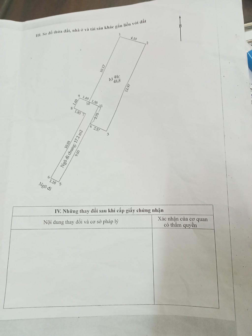 Bán nhà Ngõ Thông Phong - diện tích 48.8m2 3 tầng - Nhà 2 mặt ngõ thông, ô tô tránh - giá 16,3 tỷ