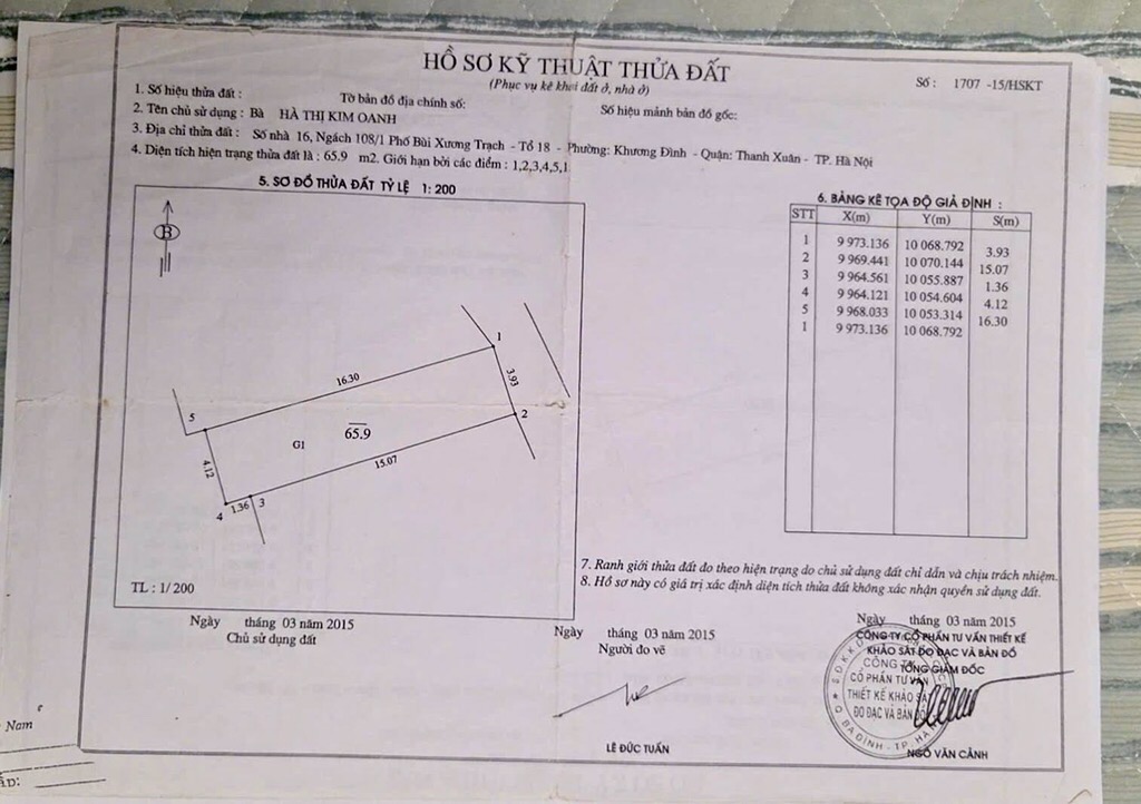 Bán nhà Bùi Xương Trạch - diện tích 66m2 2 tầng - ô tô đỗ cửa - giá 5,8 tỷ