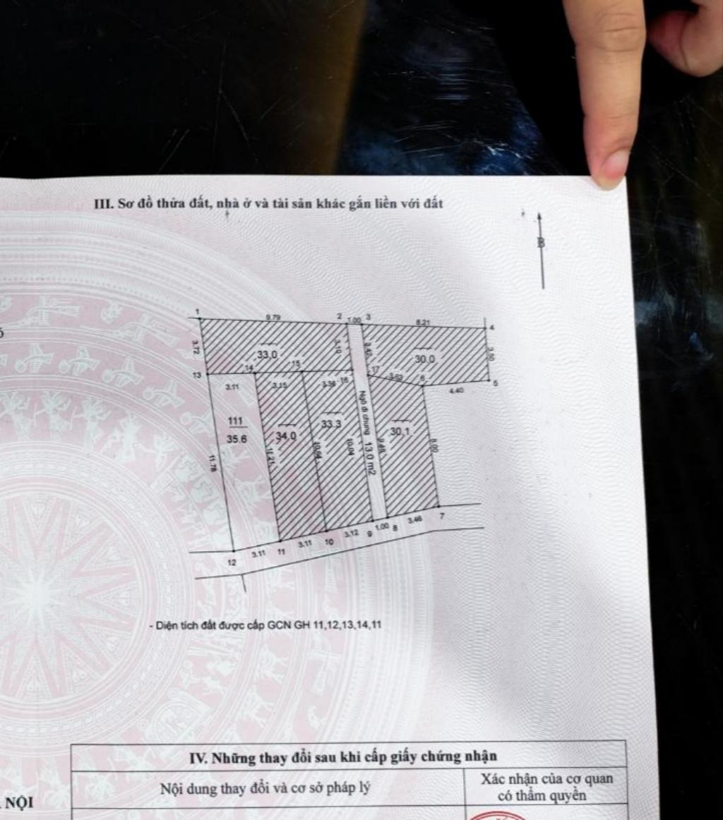 Bán nhà Ngọc Hồi - diện tích 36m2 4 tầng - mặt ngõ thông - giá 7,8 tỷ