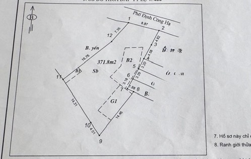 Bán nhà Định Công - diện tích 371.8m2 3 tầng - mặt phố kinh doanh - giá 19,8 tỷ