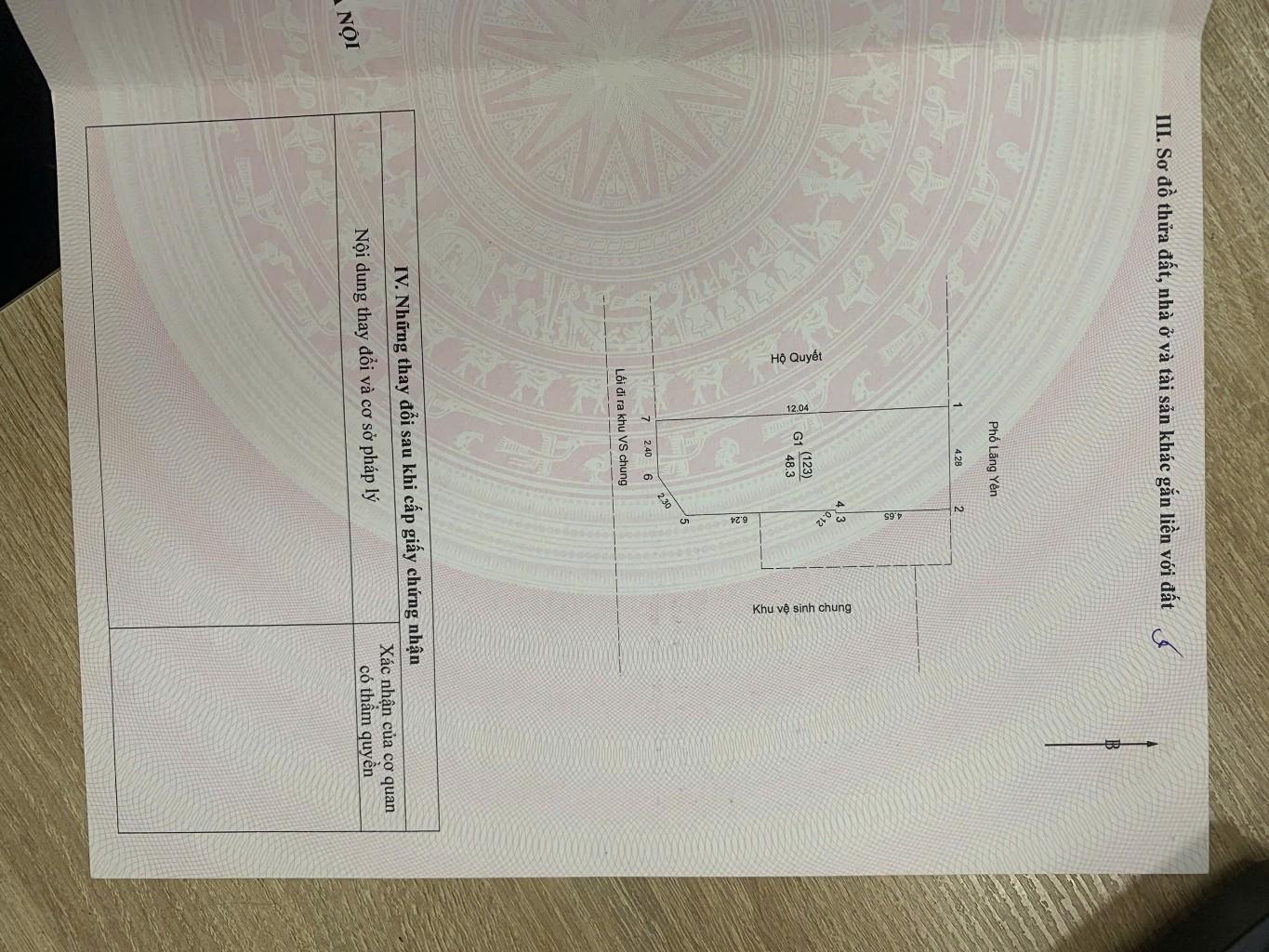 Bán nhà Lãng Yên - diện tích 48m2 1 tầng - Mặt phố kinh doanh đỉnh - giá 22,5 tỷ