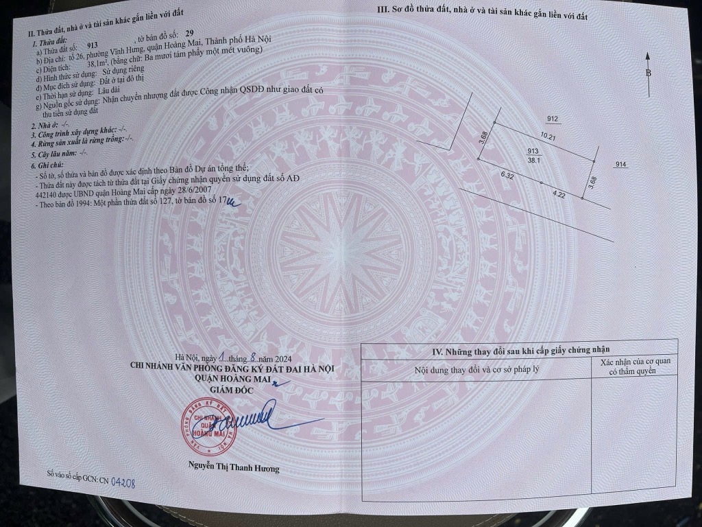 Bán nhà Vĩnh Hưng - diện tích 38m2 5 tầng - LÔ GÓC - Ô TÔ VÀO NHÀ - THANG MÁY - giá 12 tỷ