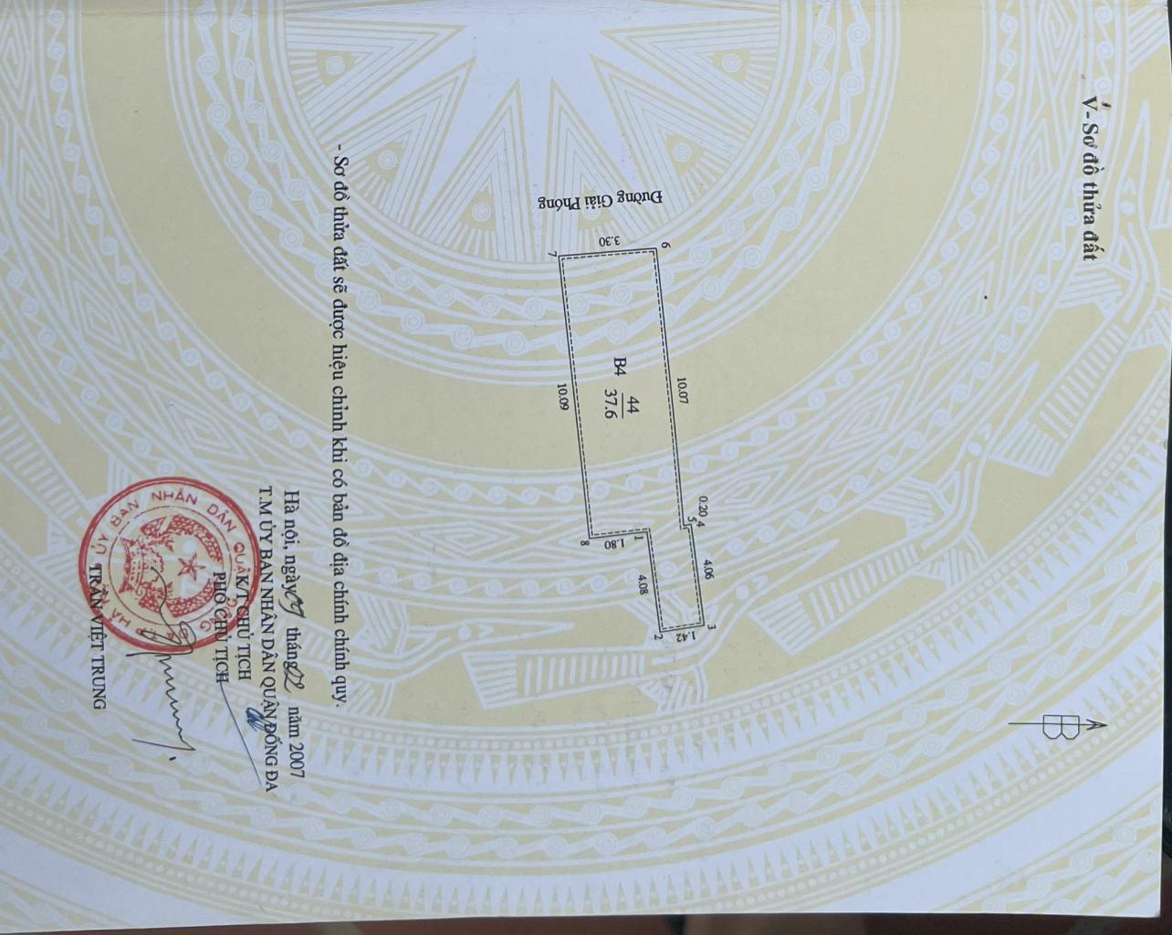 Bán nhà Giải Phóng - diện tích 38m2 4 tầng - Mặt phố - giá 18 tỷ