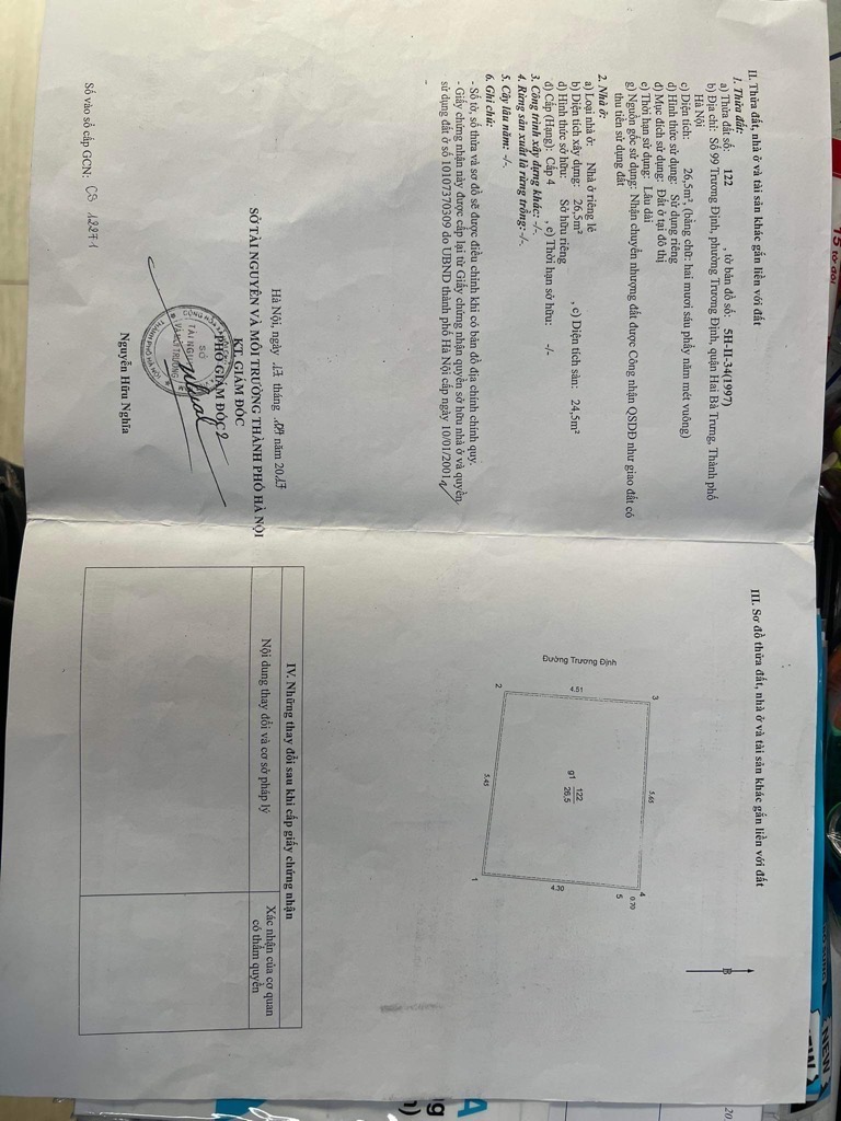 Bán nhà Trương Định - diện tích 27m2 5 tầng - Mặt phố - lô góc - giá 10,2 tỷ