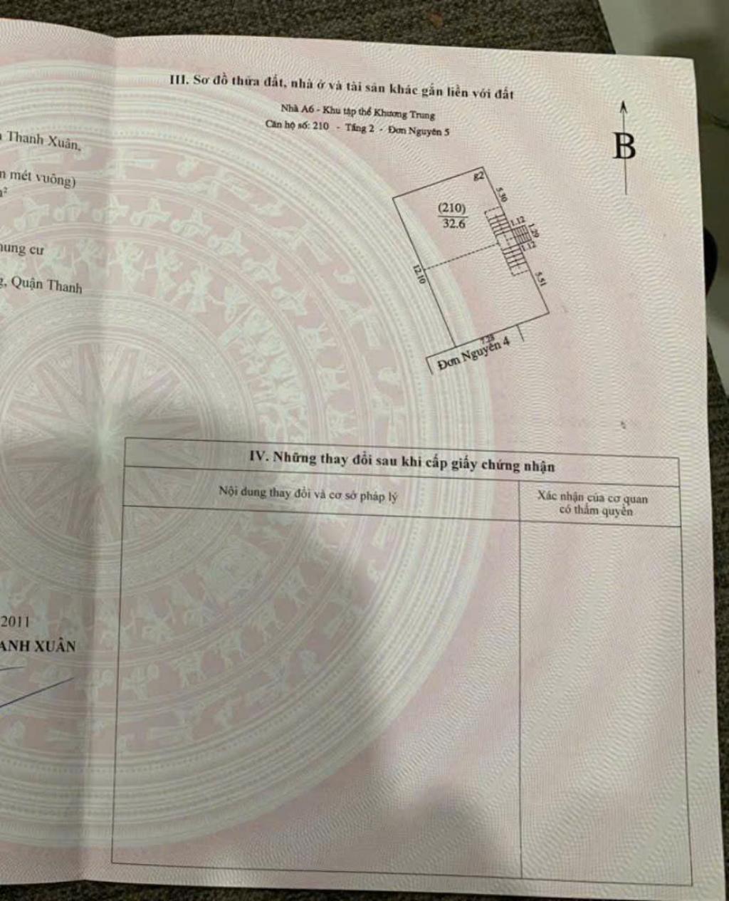 Bán nhà Khương Trung - diện tích 60m2 4 tầng - gần ô tô - giá 14,6 tỷ